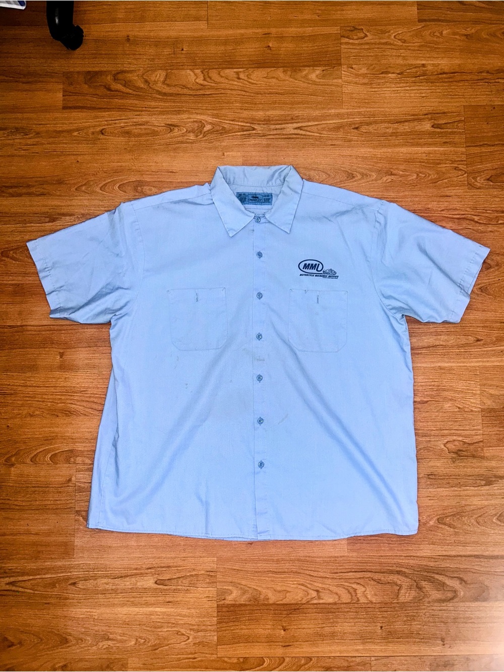 Cintas comfort flex work shirt Motorcycle Mechanics Institute Size 2XL